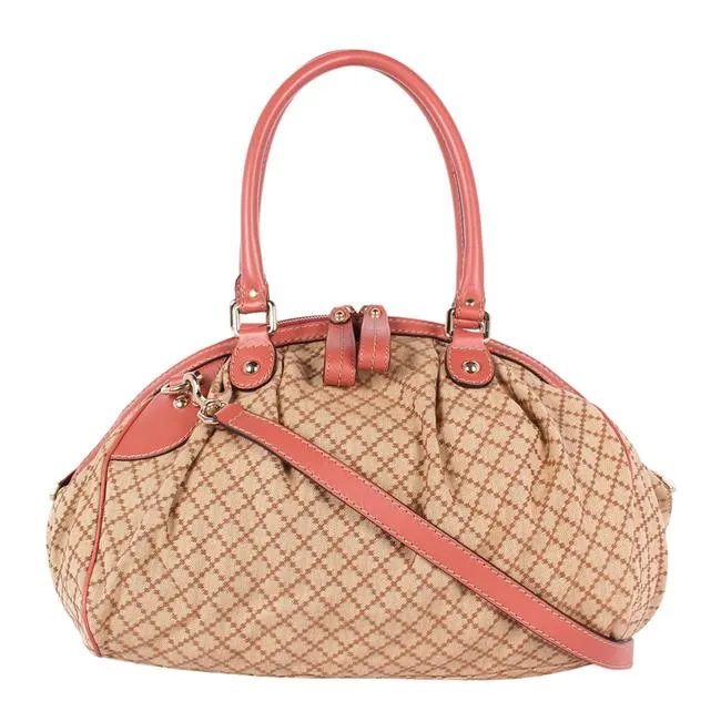 GG Sukey Diamante Canvas Satchel (Authentic Pre-Owned)