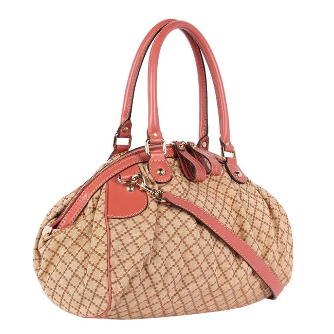 GG Sukey Diamante Canvas Satchel (Authentic Pre-Owned)