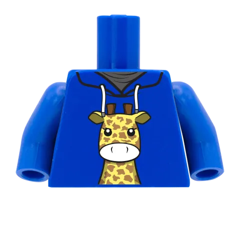 Giraffe Hoodie - Custom Printed Minifigure Torso