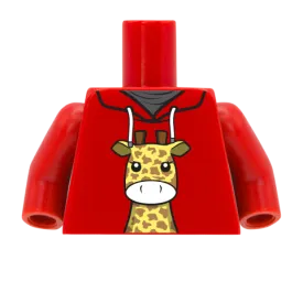 Giraffe Hoodie - Custom Printed Minifigure Torso