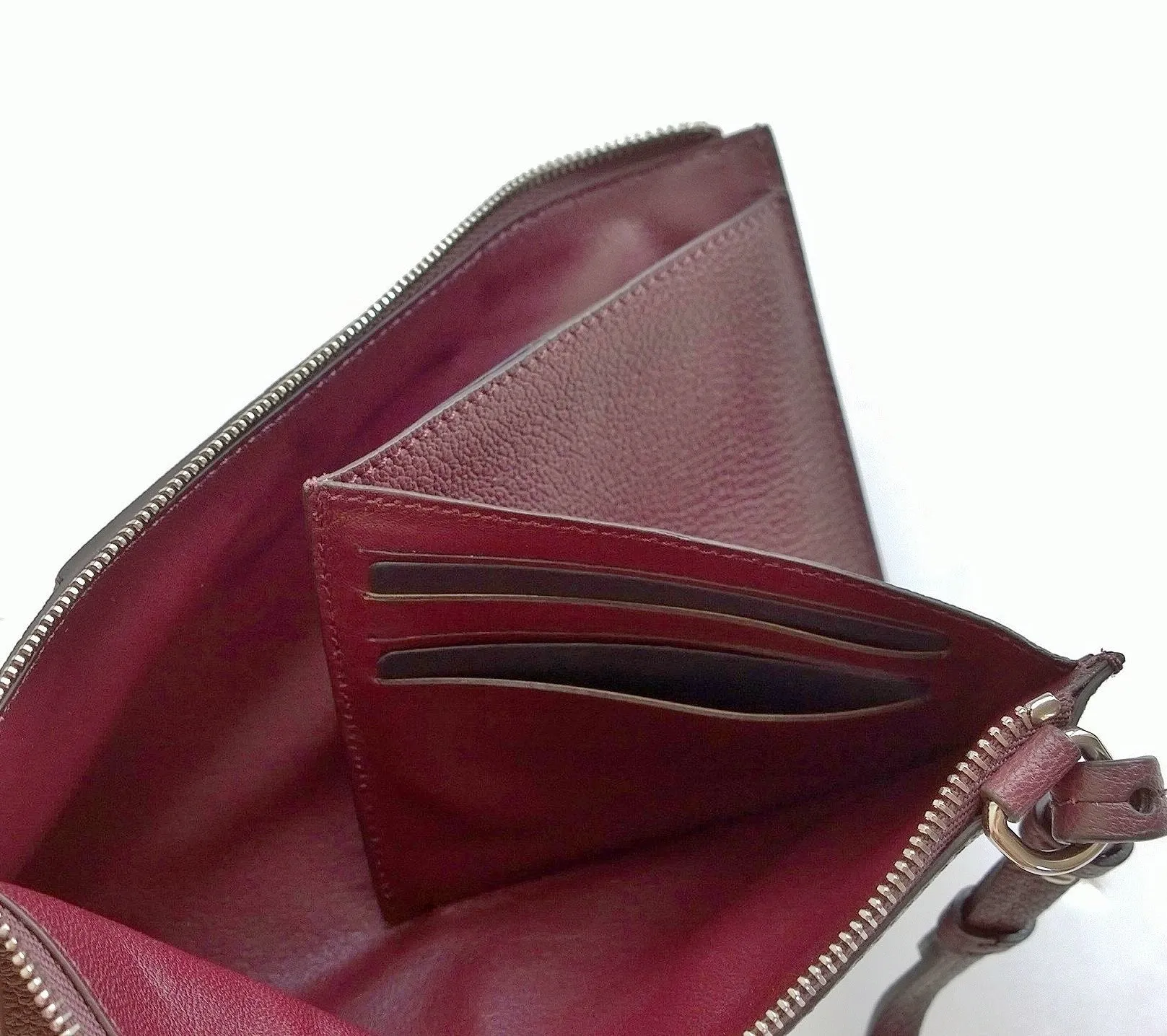 Givenchy Antigona Burgundy Leather Crossbody Clutch Wallet Oxblood Bag Pouch