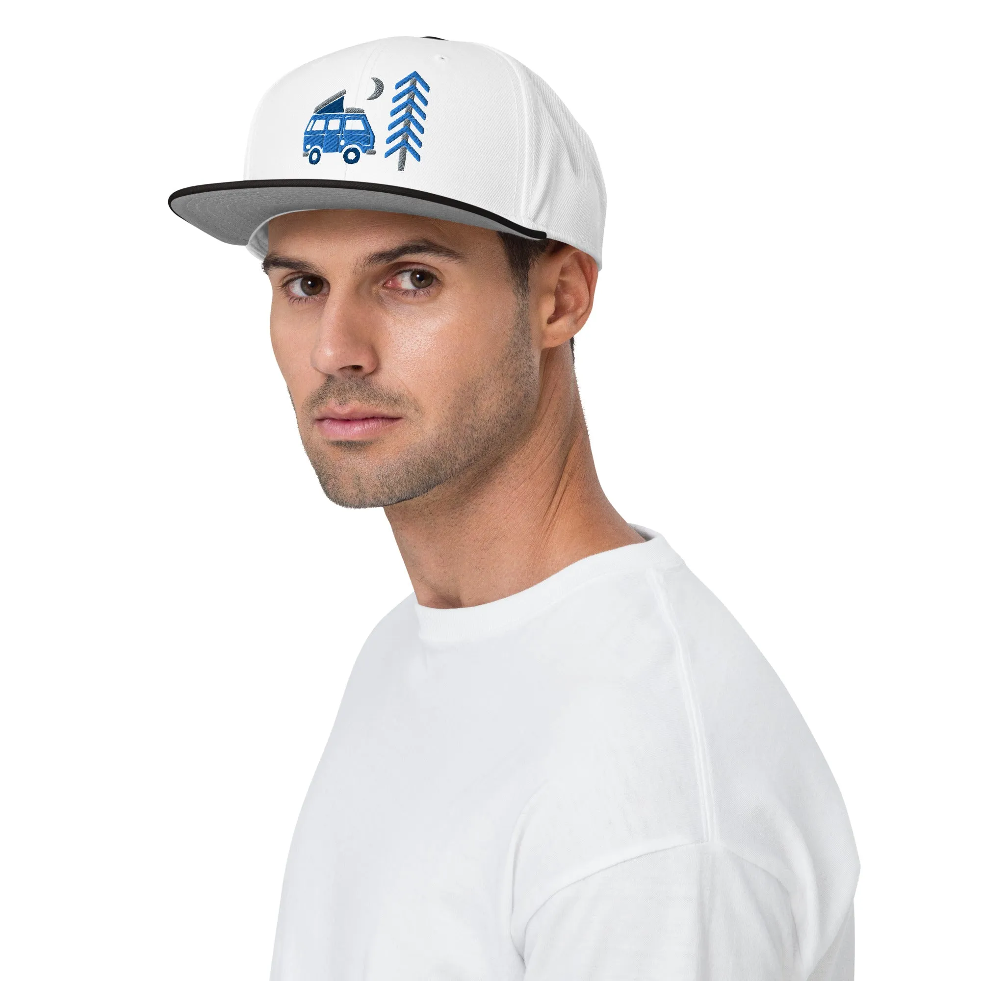 Go Outside Van & Moon Snapback Hat