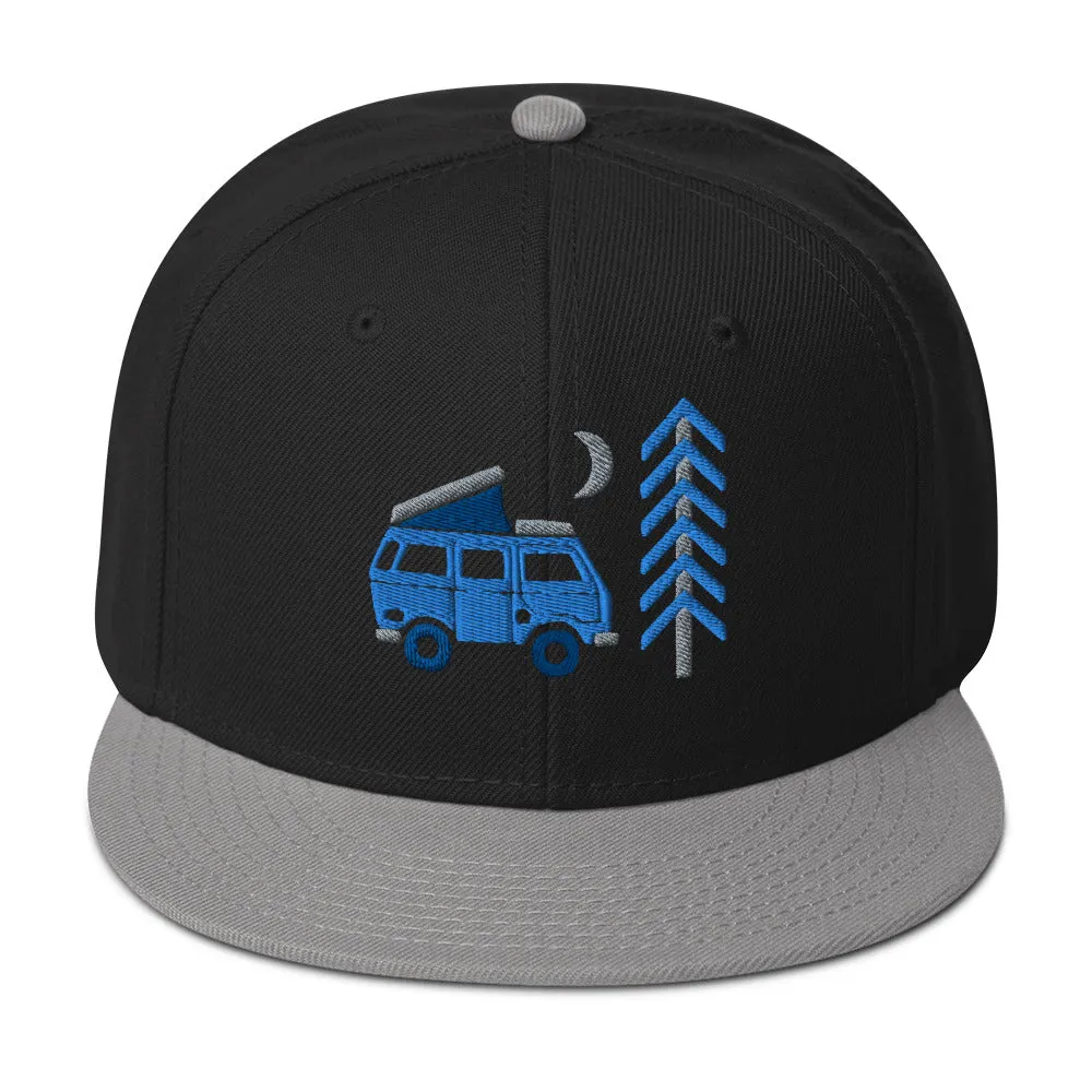 Go Outside Van & Moon Snapback Hat