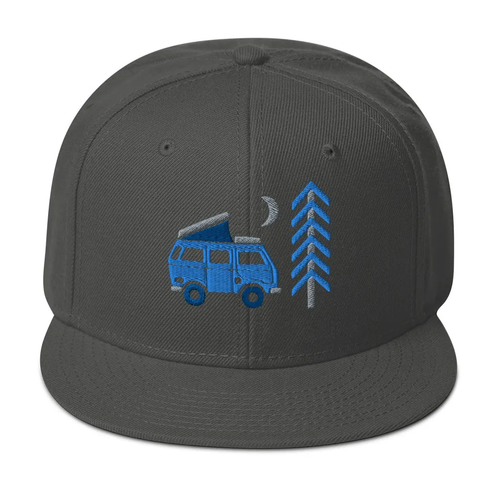 Go Outside Van & Moon Snapback Hat