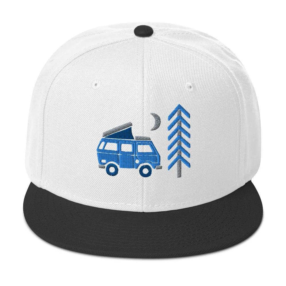 Go Outside Van & Moon Snapback Hat