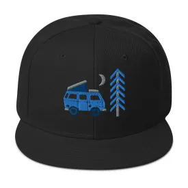 Go Outside Van & Moon Snapback Hat