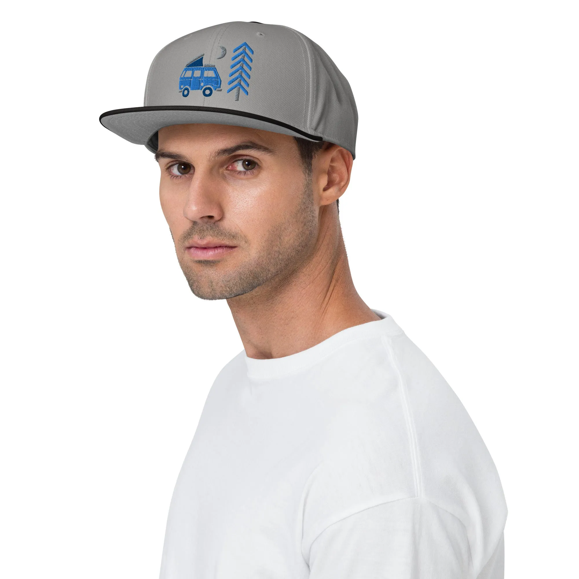 Go Outside Van & Moon Snapback Hat