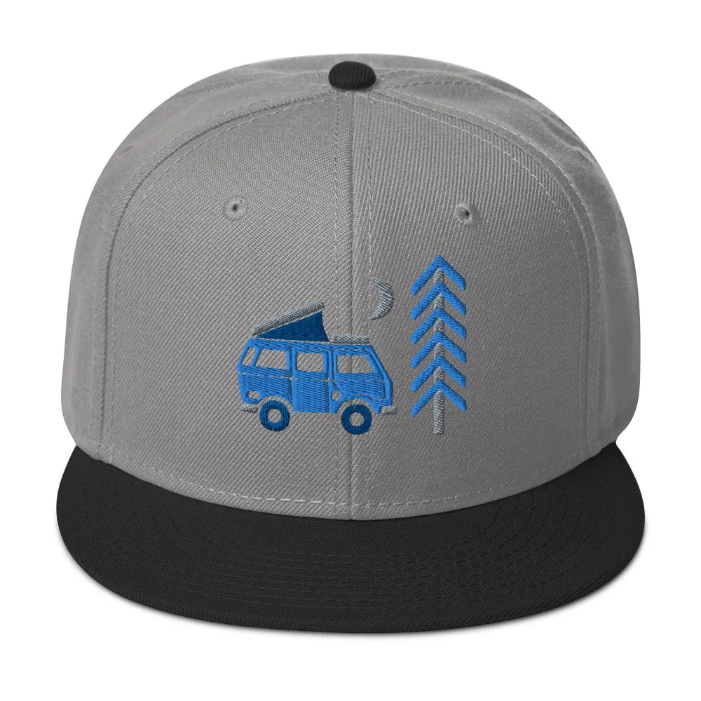 Go Outside Van & Moon Snapback Hat