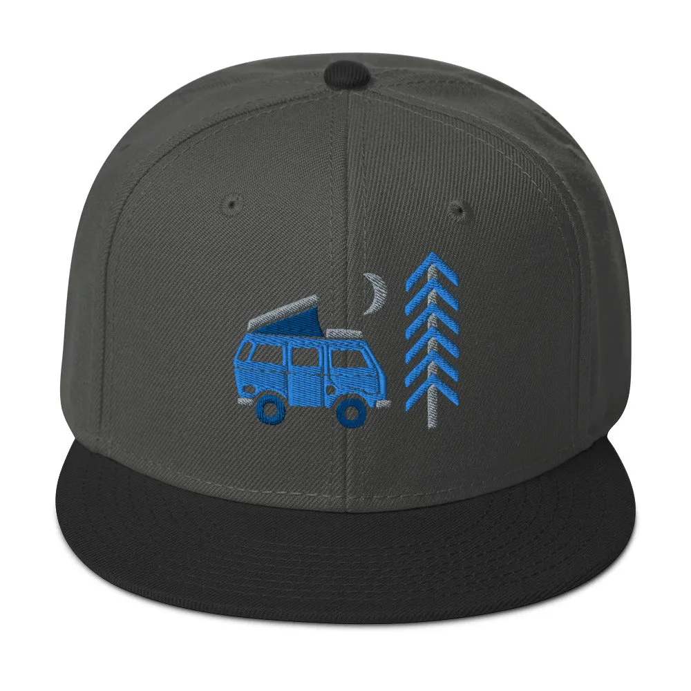 Go Outside Van & Moon Snapback Hat