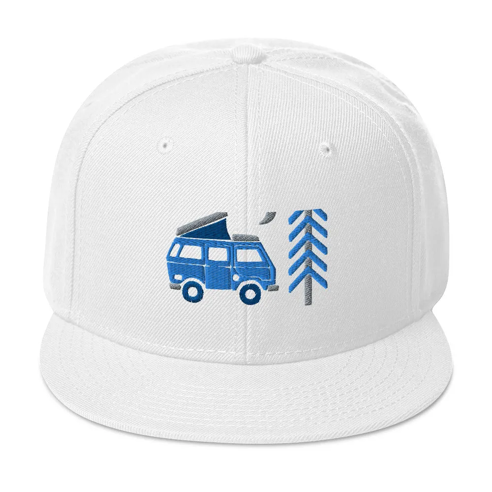 Go Outside Van & Moon Snapback Hat