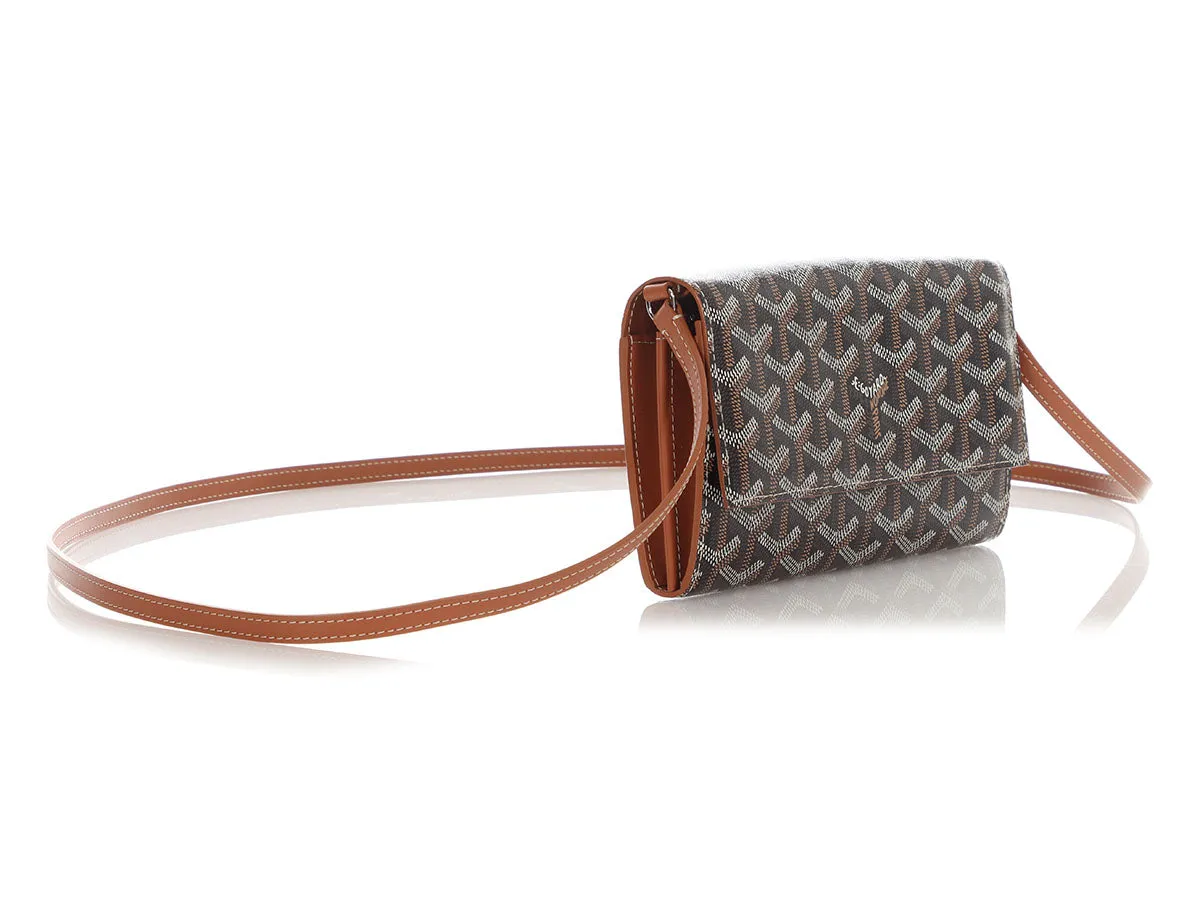 Goyard Black and Brown Varenne Wallet on Chain