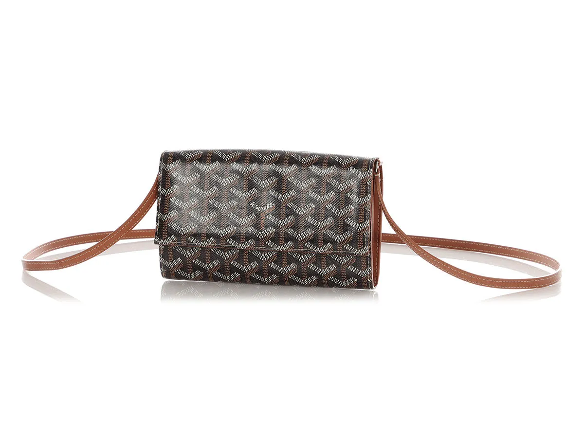 Goyard Black and Brown Varenne Wallet on Chain