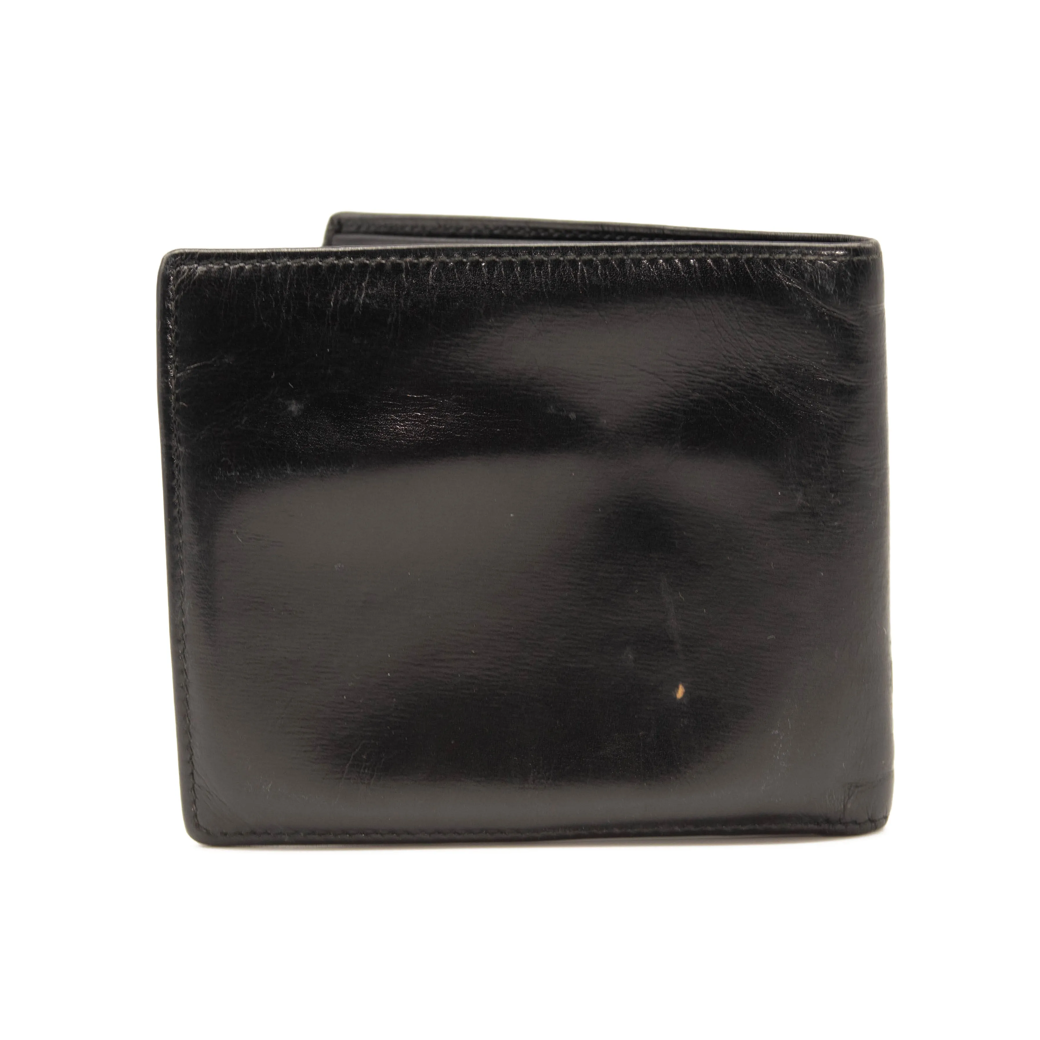 GUCCI Bifold wallet Compact G logo Unisex Leather Black