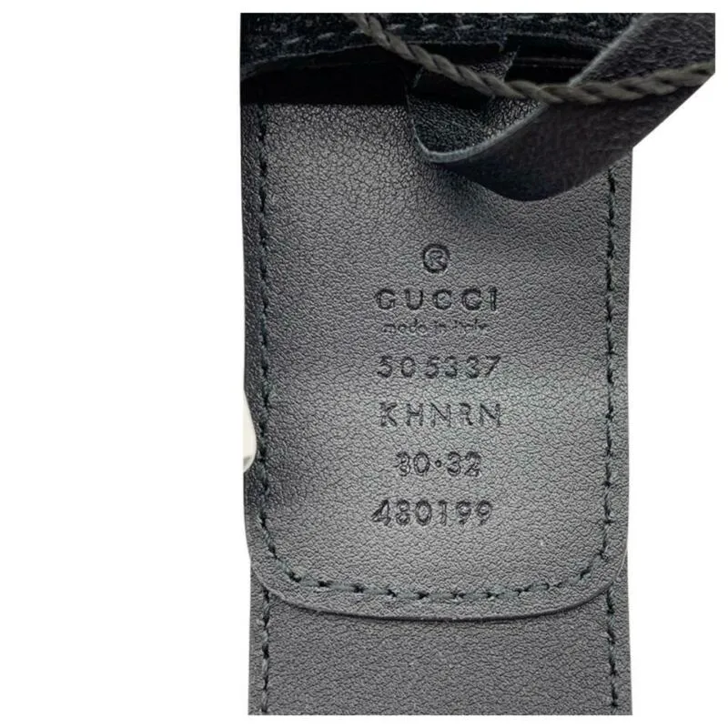 Gucci Black Dionysus Printed Coated-canvas and Suede Size 80 Belt