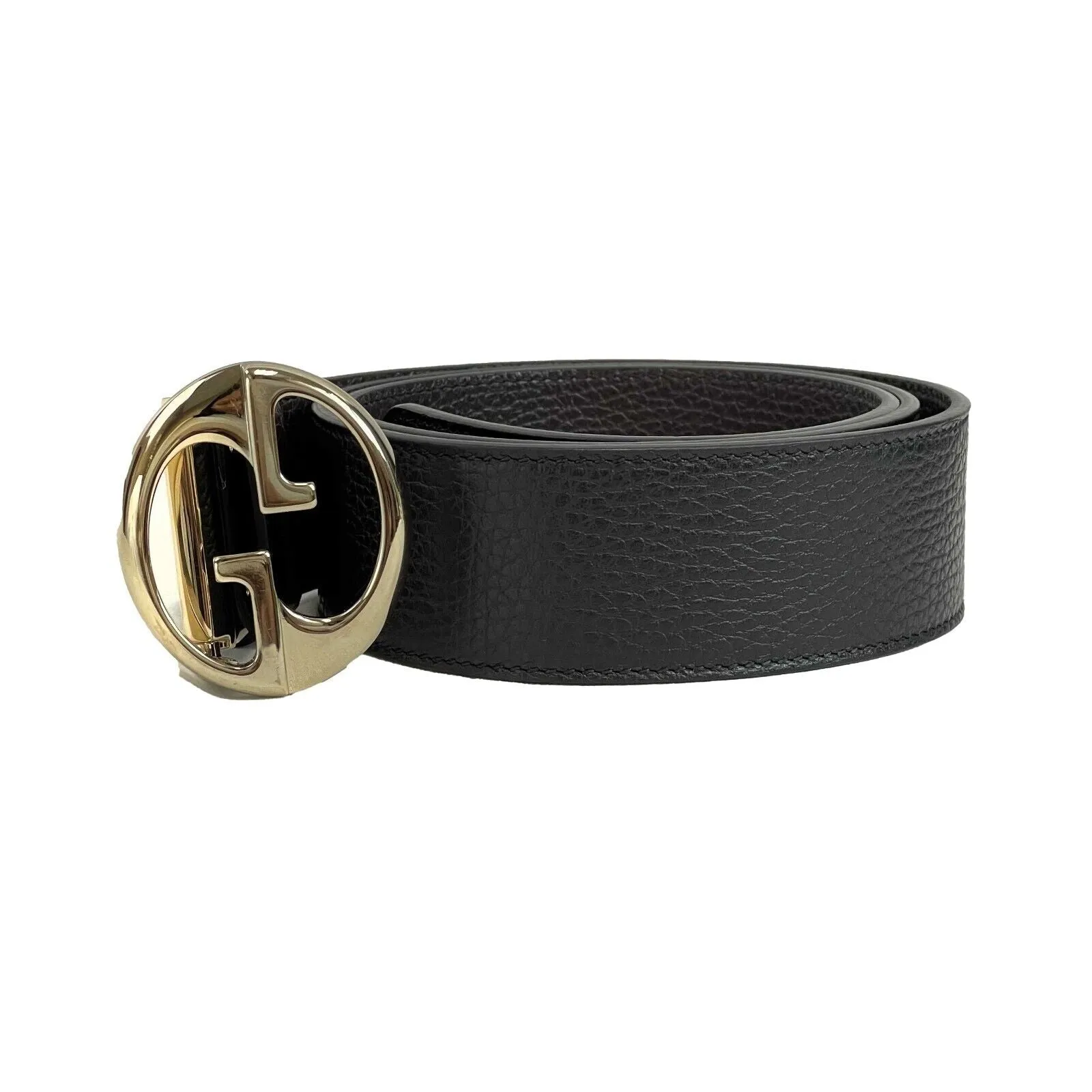 Gucci - Excellent - 1973 Reversible Belt - Brown / Black / Gold - Size 95/38