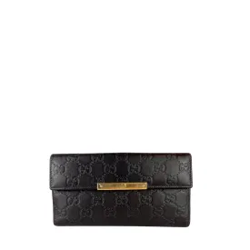 Gucci Guccissima Leather Flap Continental Wallet