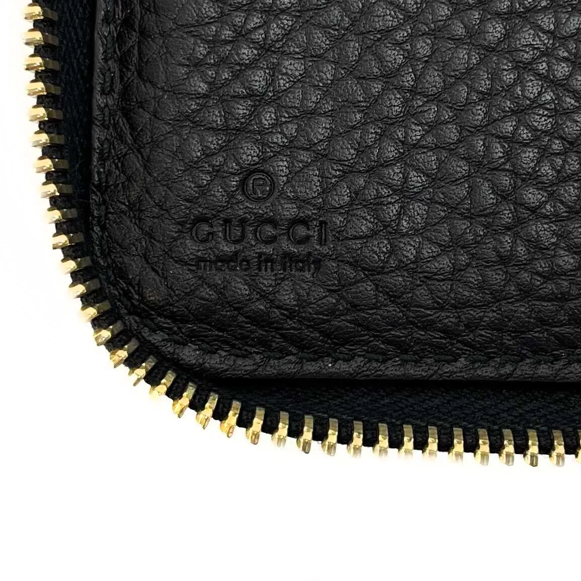 Gucci - Soho Zip-Around Wallet Interlocking G Logo Black Wallet