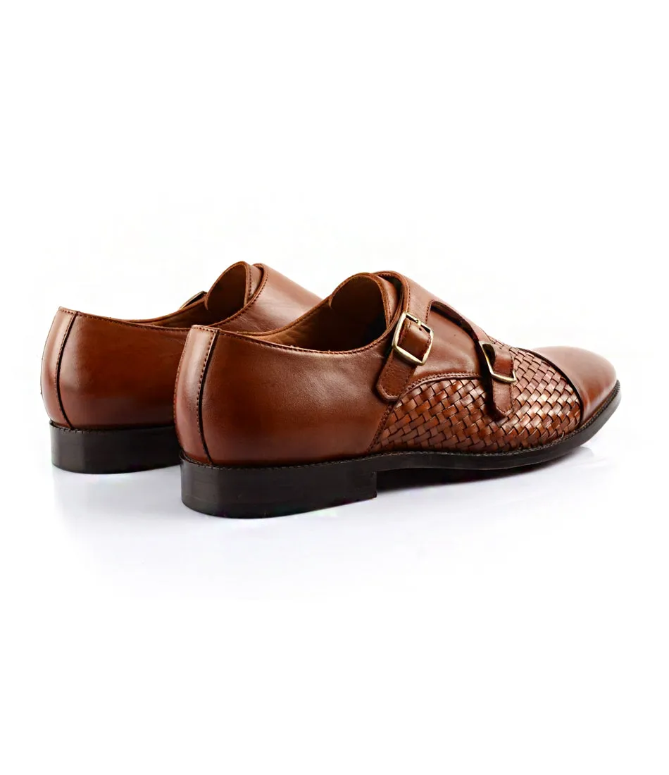 Handwoven Double Monk Straps - Brown