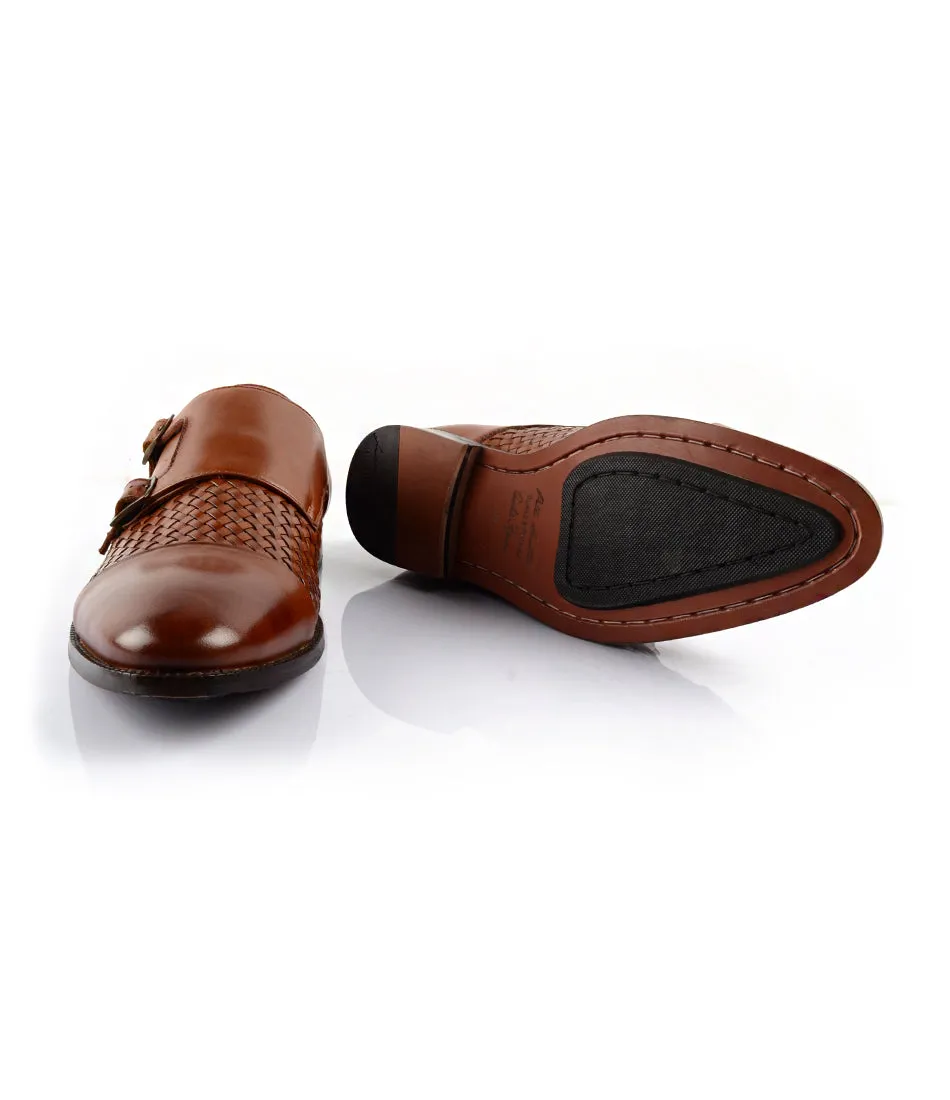 Handwoven Double Monk Straps - Brown