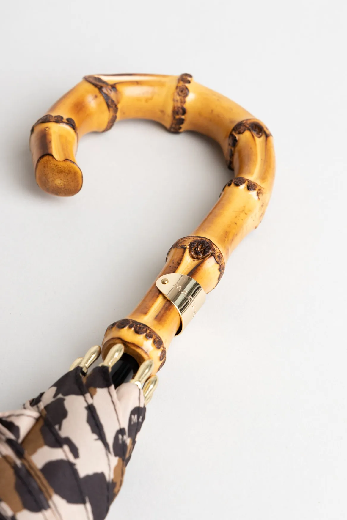 Heriot Leopard Whangee Handle Stick Umbrella