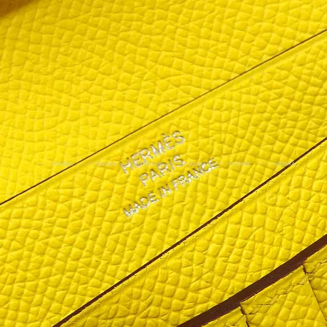 HERMES Bi-fold wallet Bearn Compact Jaune de Naples Veau Epsom Silver HW Stamp B[BRAND NEW][Authentic]