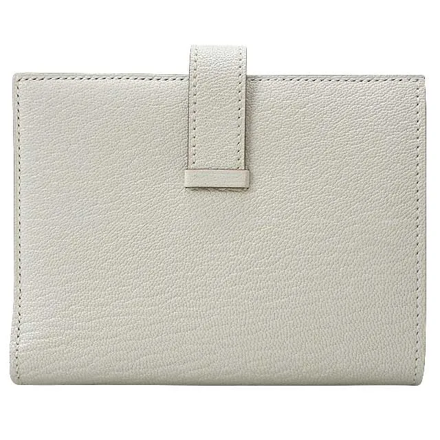 HERMES Bi-fold wallet Bearn Compact Mushroom Chevre Myzore Gold HW Stamp B[BRAND NEW][Authentic]