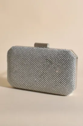 Holly Diamante Clutch - Silver