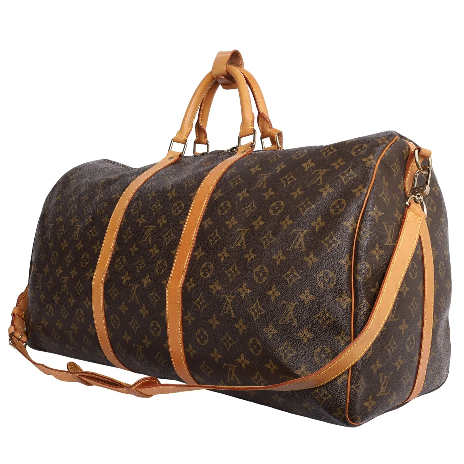 Keepall 60 Monogram Canvas Bandouliere Duffle (Authentic Pre-Owned)