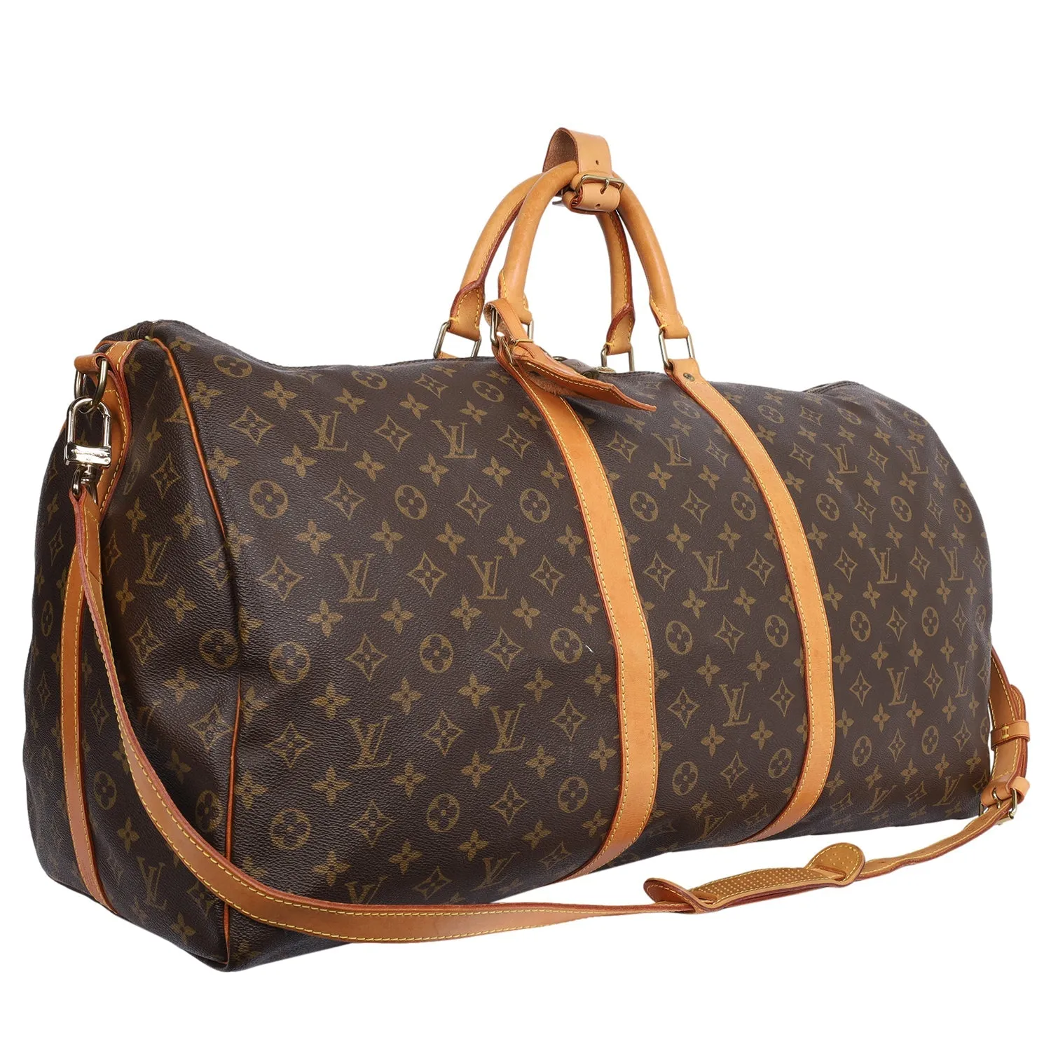 Keepall 60 Monogram Canvas Bandouliere Duffle (Authentic Pre-Owned)