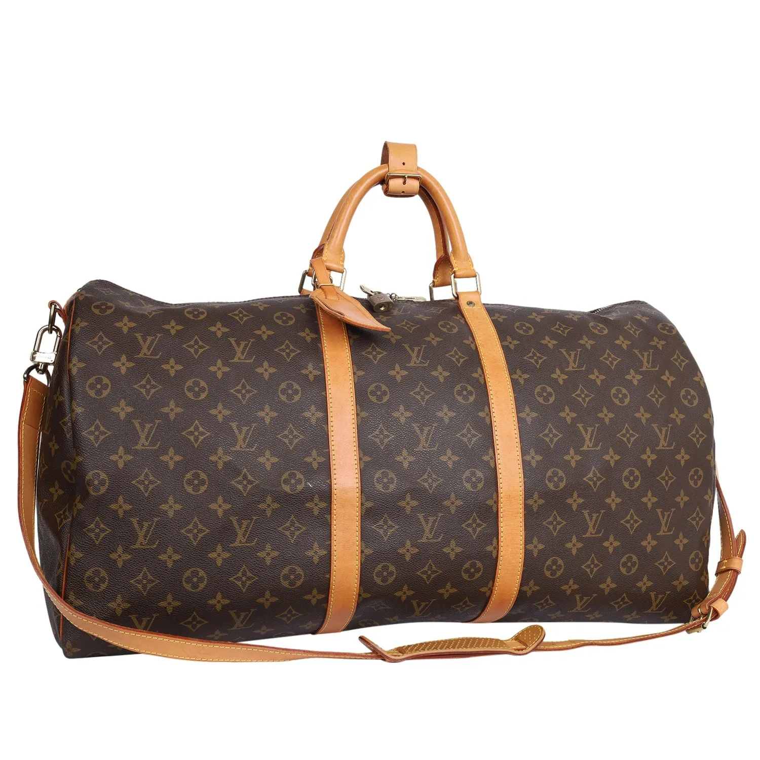 Keepall 60 Monogram Canvas Bandouliere Duffle (Authentic Pre-Owned)