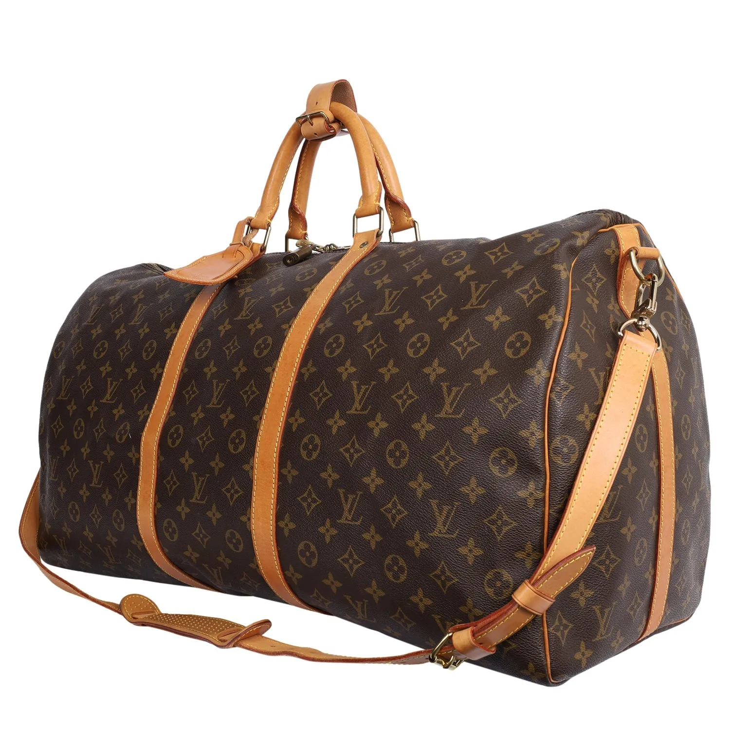 Keepall 60 Monogram Canvas Bandouliere Duffle (Authentic Pre-Owned)