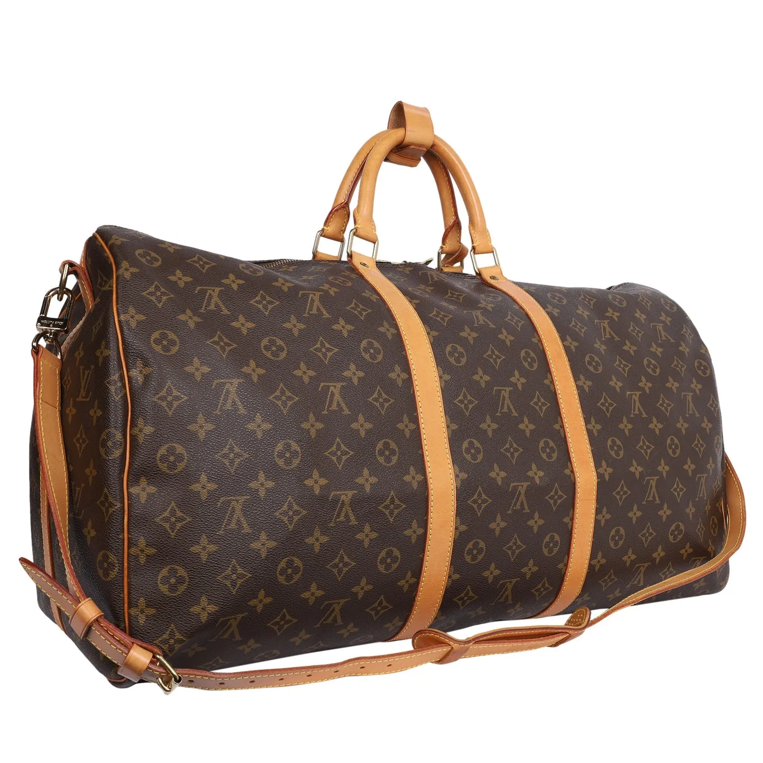 Keepall 60 Monogram Canvas Bandouliere Duffle (Authentic Pre-Owned)