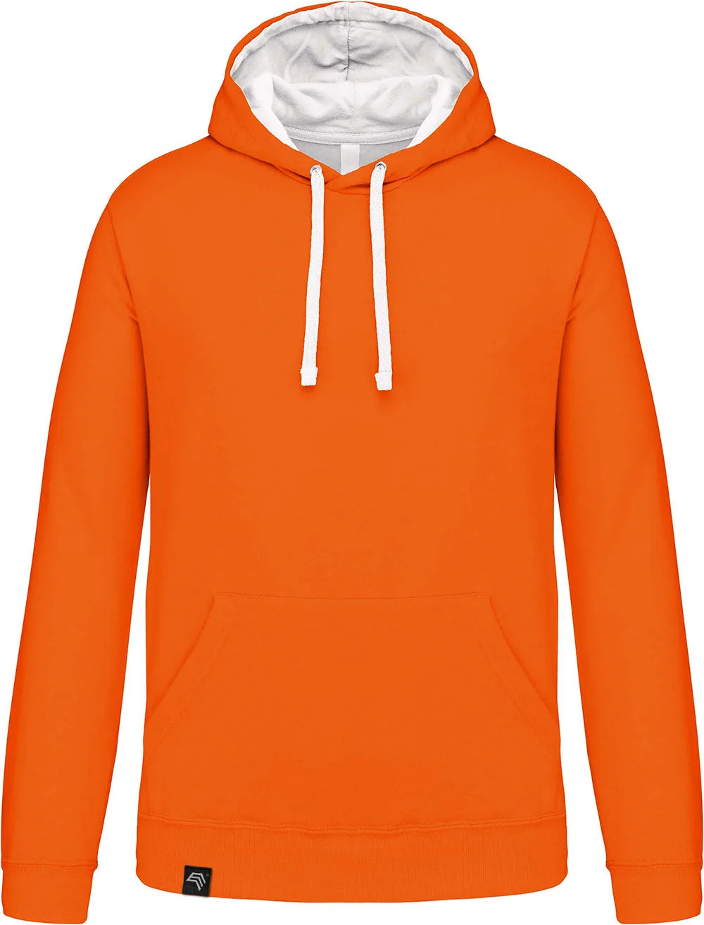 KRB K446 ― Bi-Color Hoodie Sweatshirt - Orange / Weiß