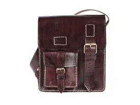 Leather Portfolio/Satchel Bag - Riad - Brown