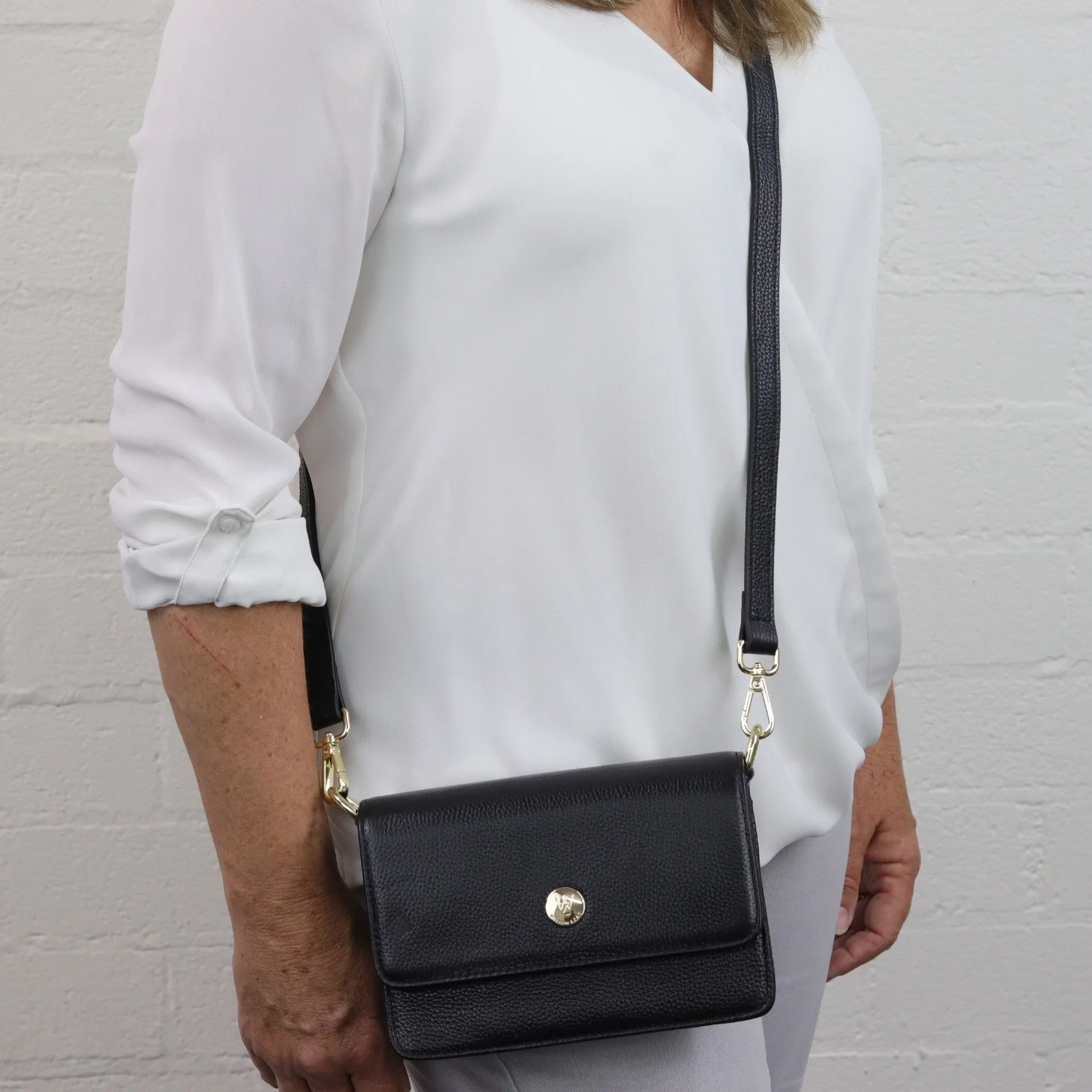 Lily leather crossbody shoulder bag