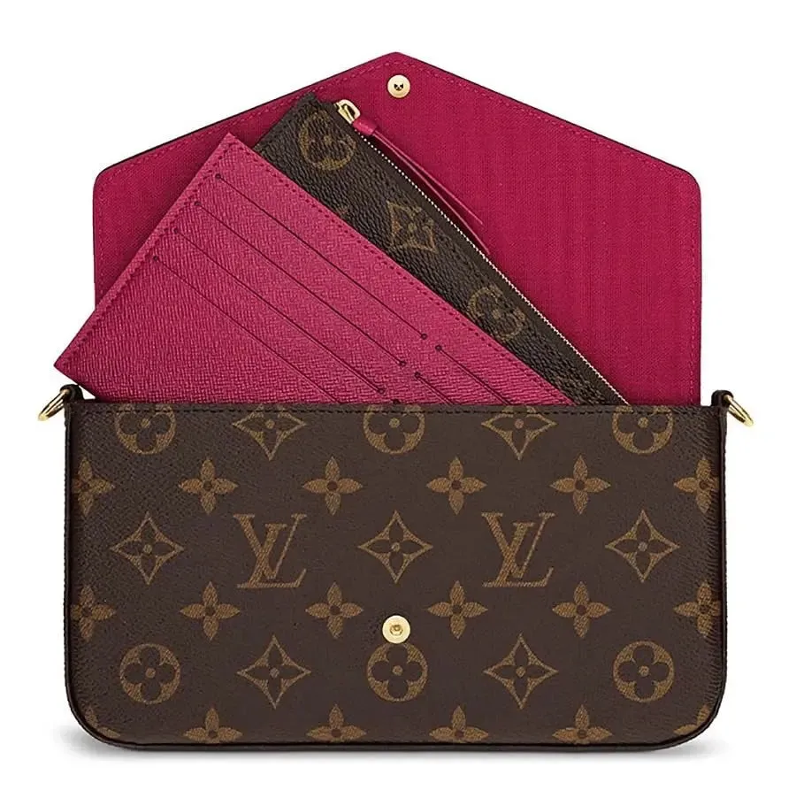 Louis Vuitton (Box Packing) 1969 Monogram Canvas Pochette Felicie Wallets Handbag Clutch Article:M61276