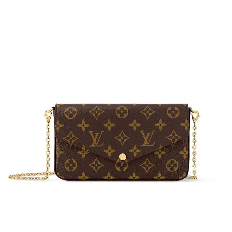 Louis Vuitton (Box Packing) 1969 Monogram Canvas Pochette Felicie Wallets Handbag Clutch Article:M61276