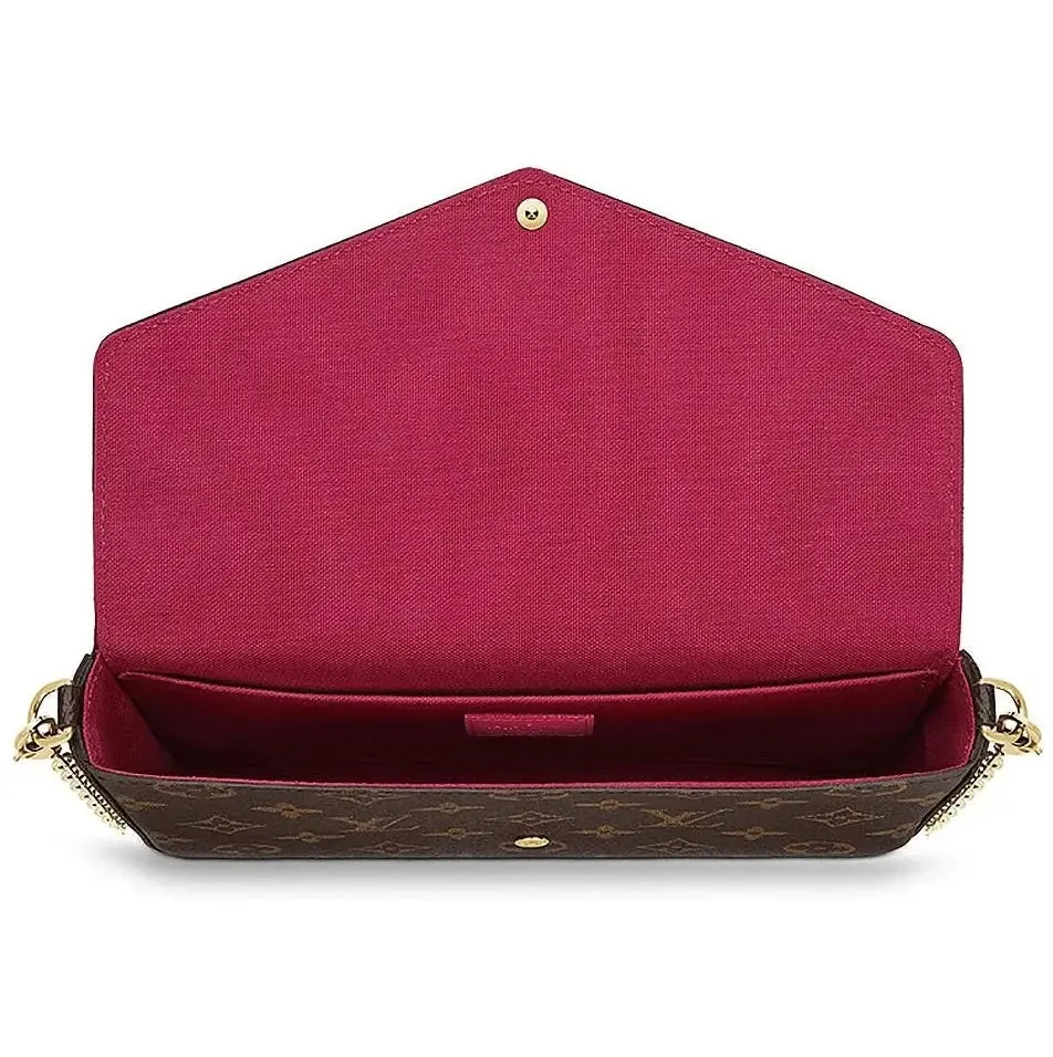 Louis Vuitton (Box Packing) 1969 Monogram Canvas Pochette Felicie Wallets Handbag Clutch Article:M61276