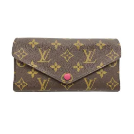 Louis Vuitton Brown Josephine Fuchsia Monogram Wallet