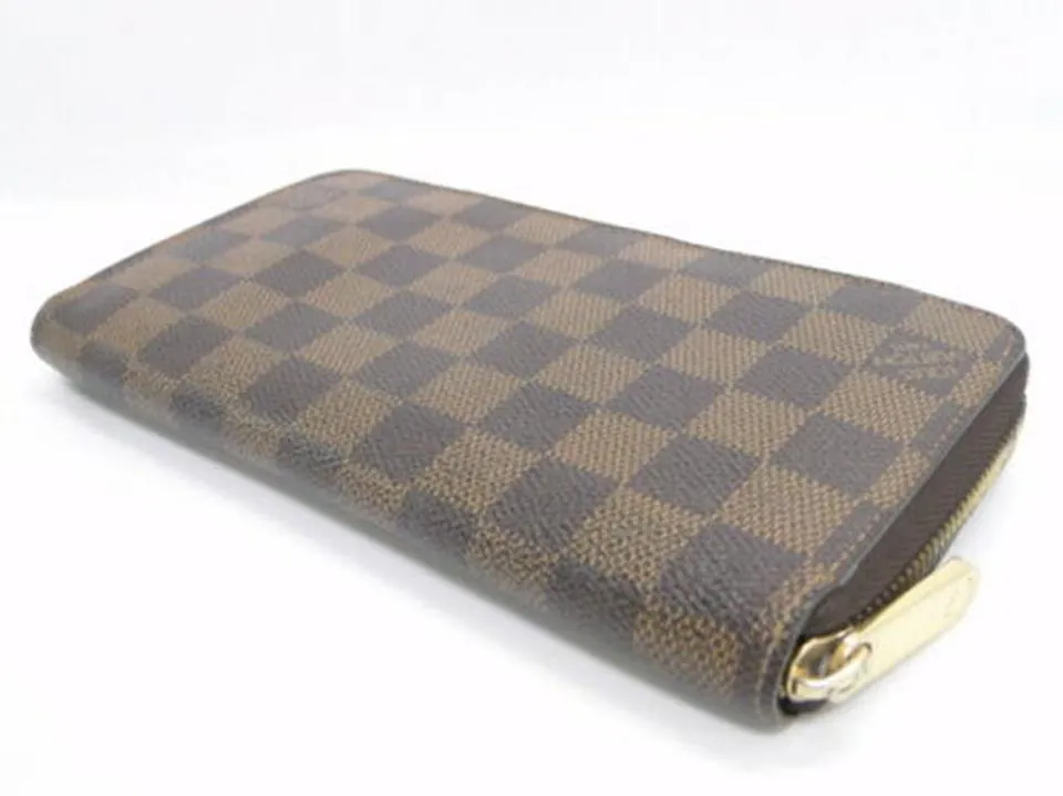 Louis Vuitton Brown Zippy Long N60015 Damier Wallet