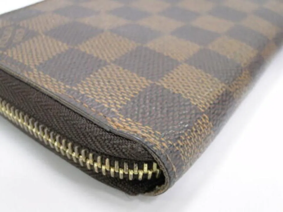 Louis Vuitton Brown Zippy Long N60015 Damier Wallet