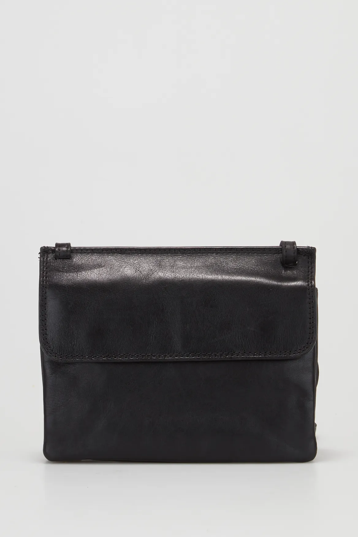 Maya Leather Double Flap Crossbody