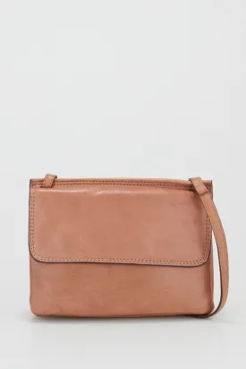 Maya Leather Double Flap Crossbody