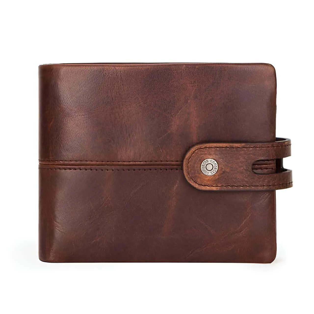 Men's Crazy Horse Genuine Leather Wallet - RFID Protection!