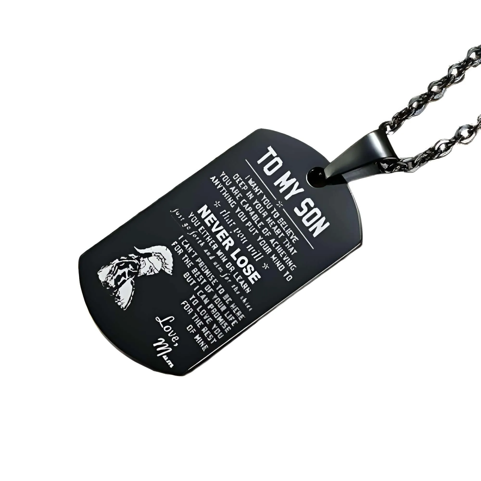 Men's Dog Tag Pendant Necklace With Free Engraving!