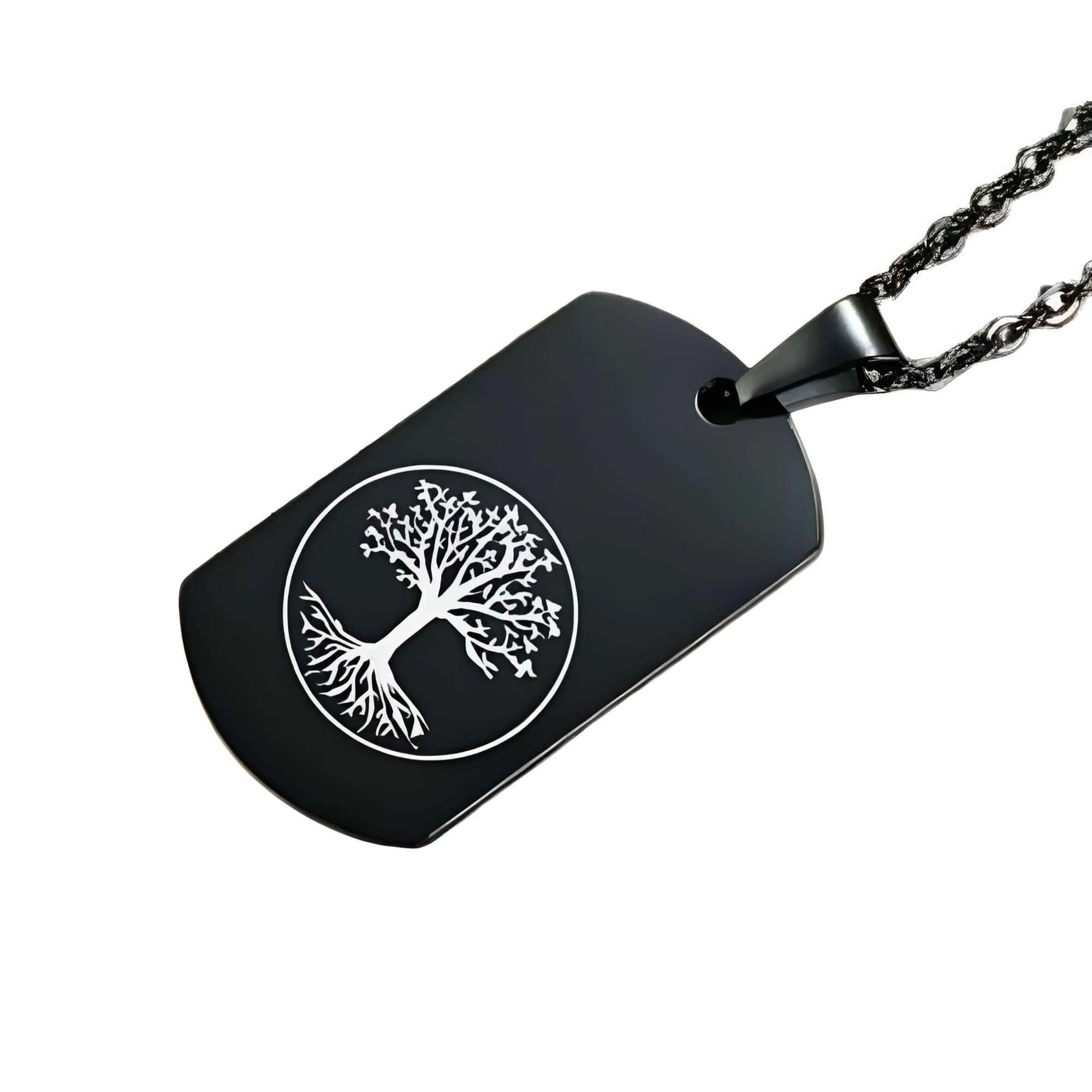 Men's Dog Tag Pendant Necklace With Free Engraving!