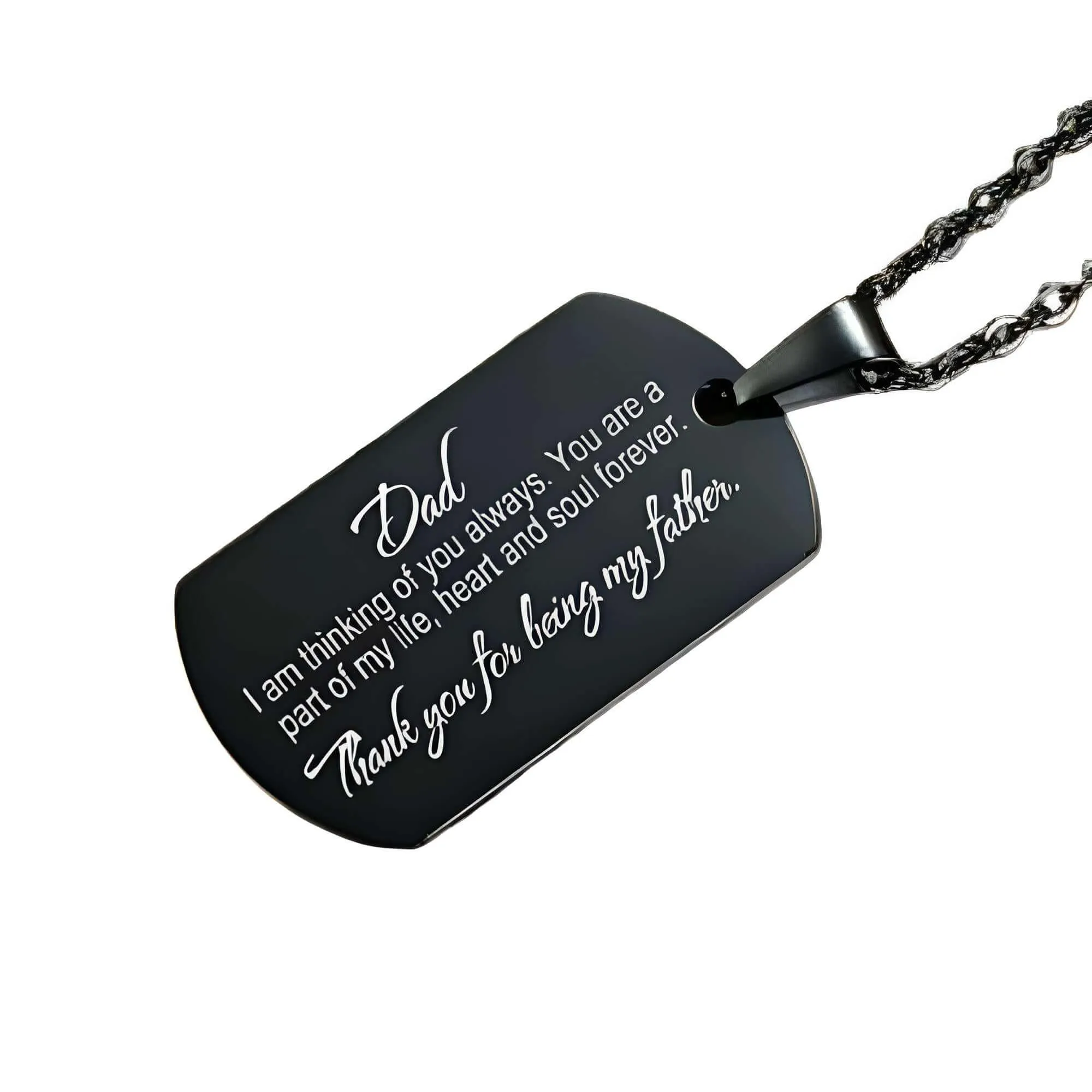 Men's Dog Tag Pendant Necklace With Free Engraving!