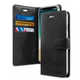 Mercury Blue Moon Diary Case for iPhone 13 - Black