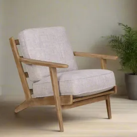 Merino Pearl Wood Accent Chair - Natural Finish