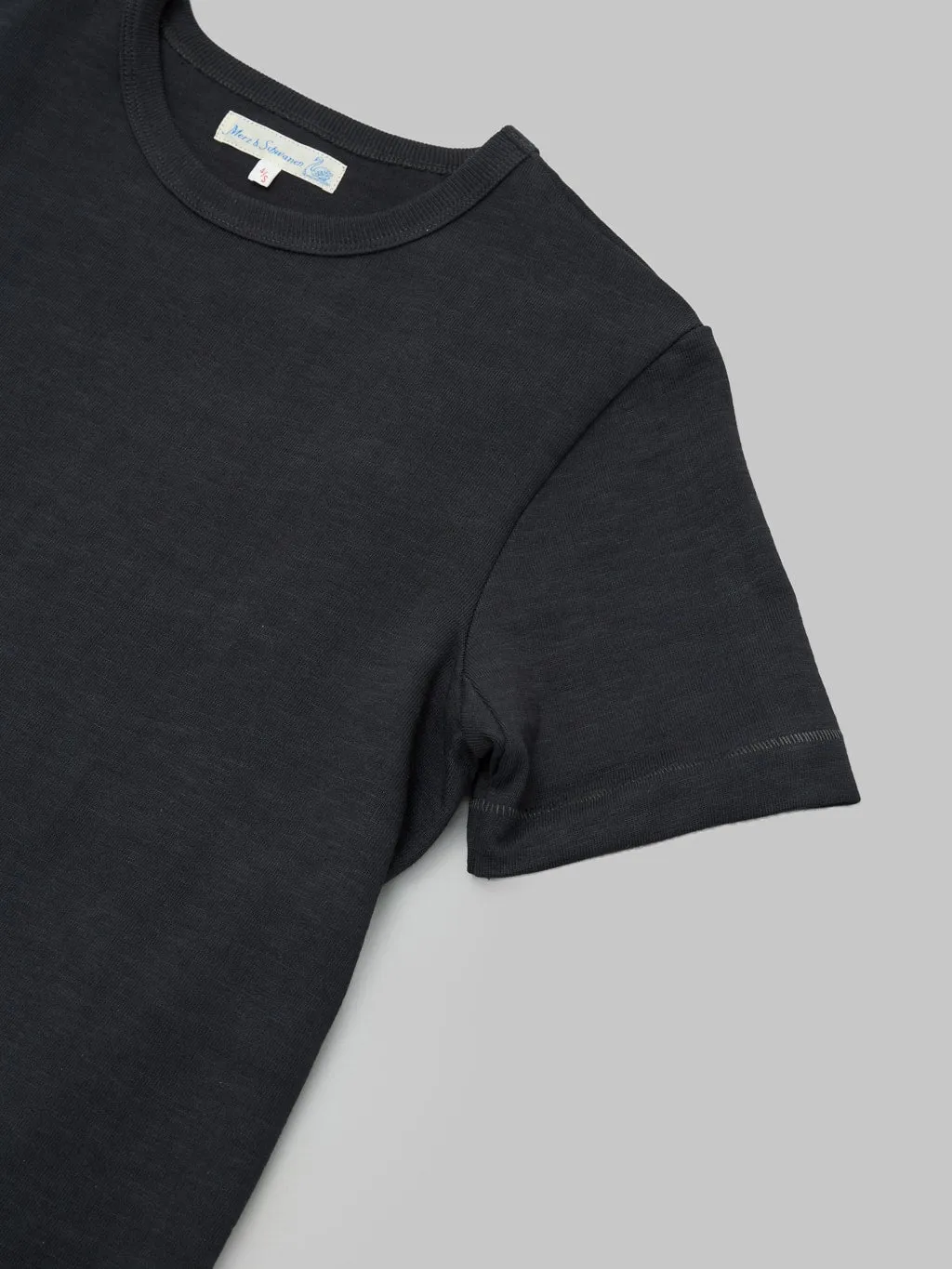 Merz b. Schwanen 2S14 Super Heavyweight 13.4oz Crewneck Loopwheeled Relaxed Fit T-Shirt Charcoal